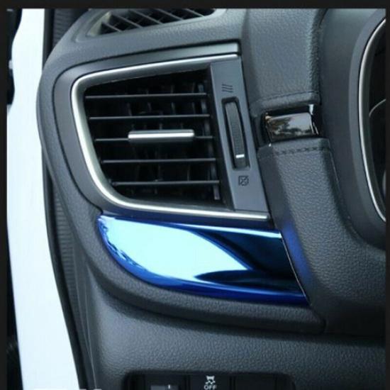 For Honda CR-V CRV 2017- Blue 2X Console Center Dashboard Stripe Cover Trim