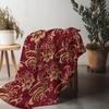 Luxurious Floral Velvet Throw Blanket Sofa Bed Bedroom Decoration Decorative Soft Warm Blanket for Home Living Room