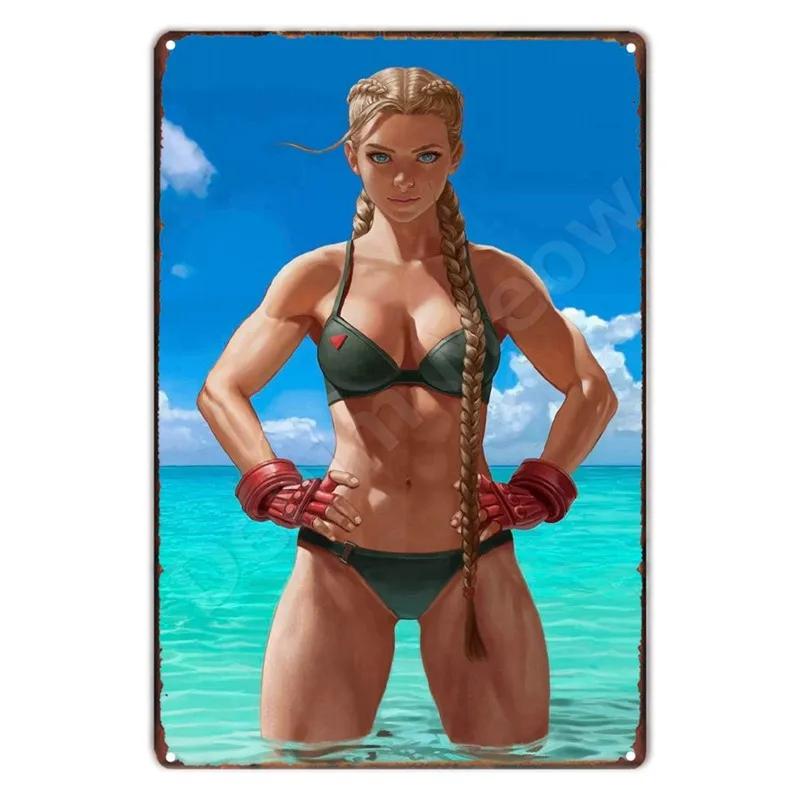 The King Of Fighters Anime Vintage Metal Sign, Wall Art Poster, Fighting Games, Retro Sign For Bar,Club,Man Cave,Home Wall Decor