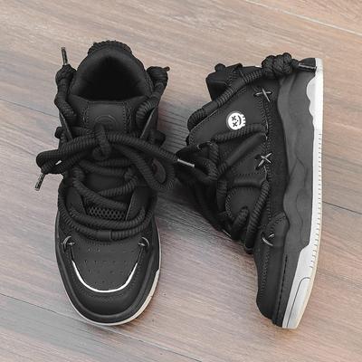 6107 Black Knight Bread Shoes High Street Tide Brand Functional Thick Baseplate Shoes Men and Women Couples Casual Tide Brand Niche Shoes