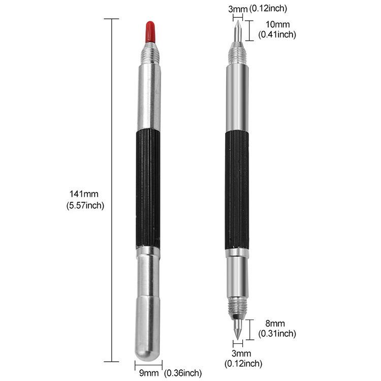 Ceramic & Glass Dual-Head Scribing Pen for Tile, Wood, Metal Engraving