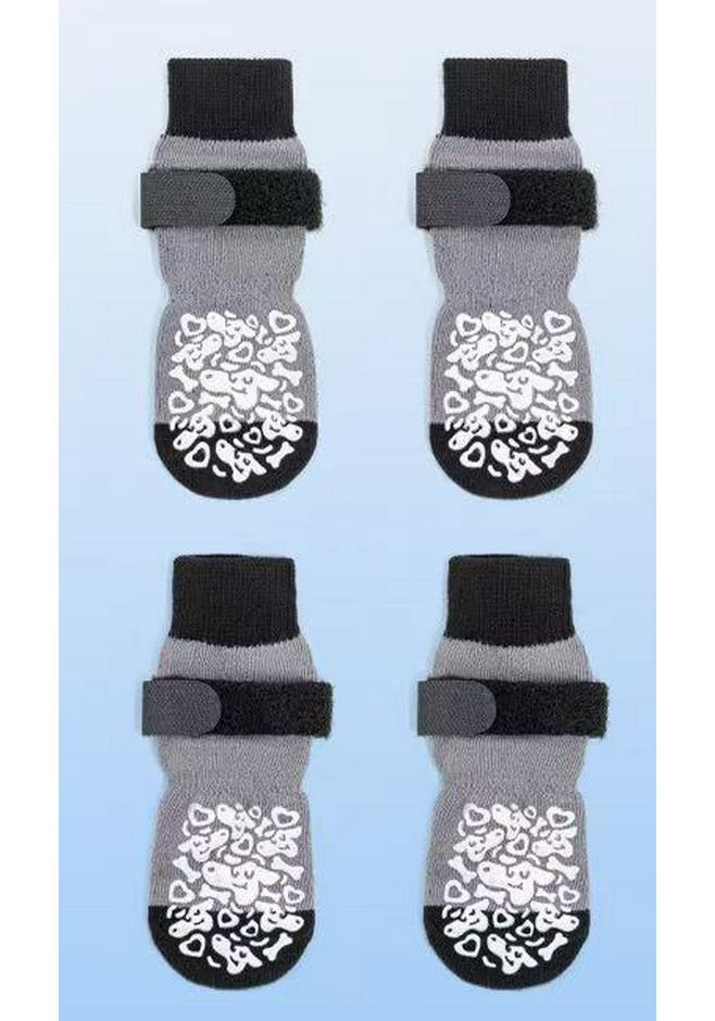 Zhuji Anti-Rutsch-Socken für mittelgroße bis große Hunde und Katzen - Haustier-Schuhe für drinnen und draußen