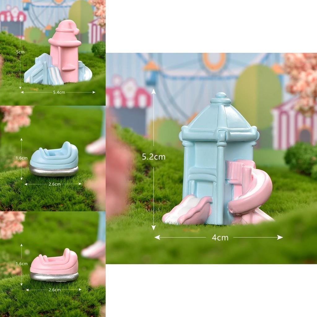 Playground Resin Charming Micro Landscape Diy Cake Decoration Carousel
