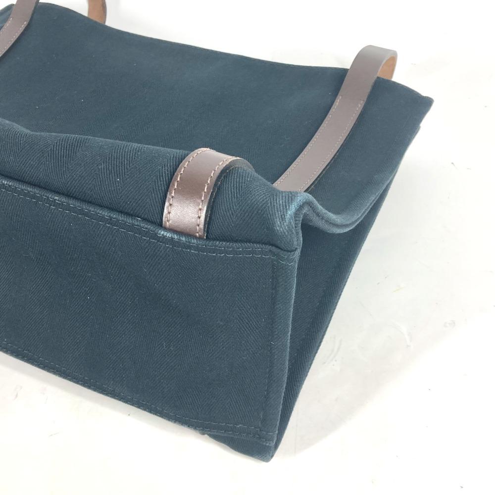 Hermes Cabaricol Bag Shoulder Bag Tote Bag Canvas Black/Brown