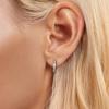 925 Sterling Silver Round Zircon Hoop Earrings For Women Simple Geometric Circle Earrings Party Wedding Jewelry Gifts