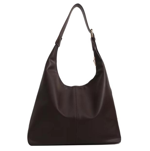 

Large Capacity Female Shoulder Bag Trendy Casual Soft PU Women s Handbags Solid Color Retro Tote Bag For Commute Shopping