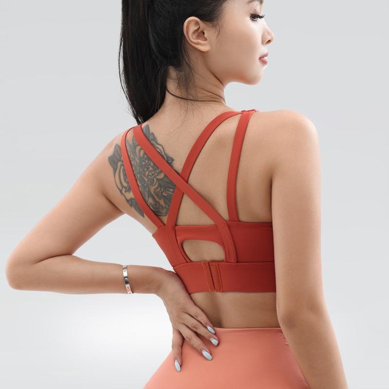 Women S High Impact Fixed Cup Sports Bra For Running Fitness Yoga Summer