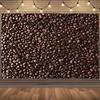 2D Roasted Coffee Beans Backdrop, Coffee Bar Photo Background for Cafe
