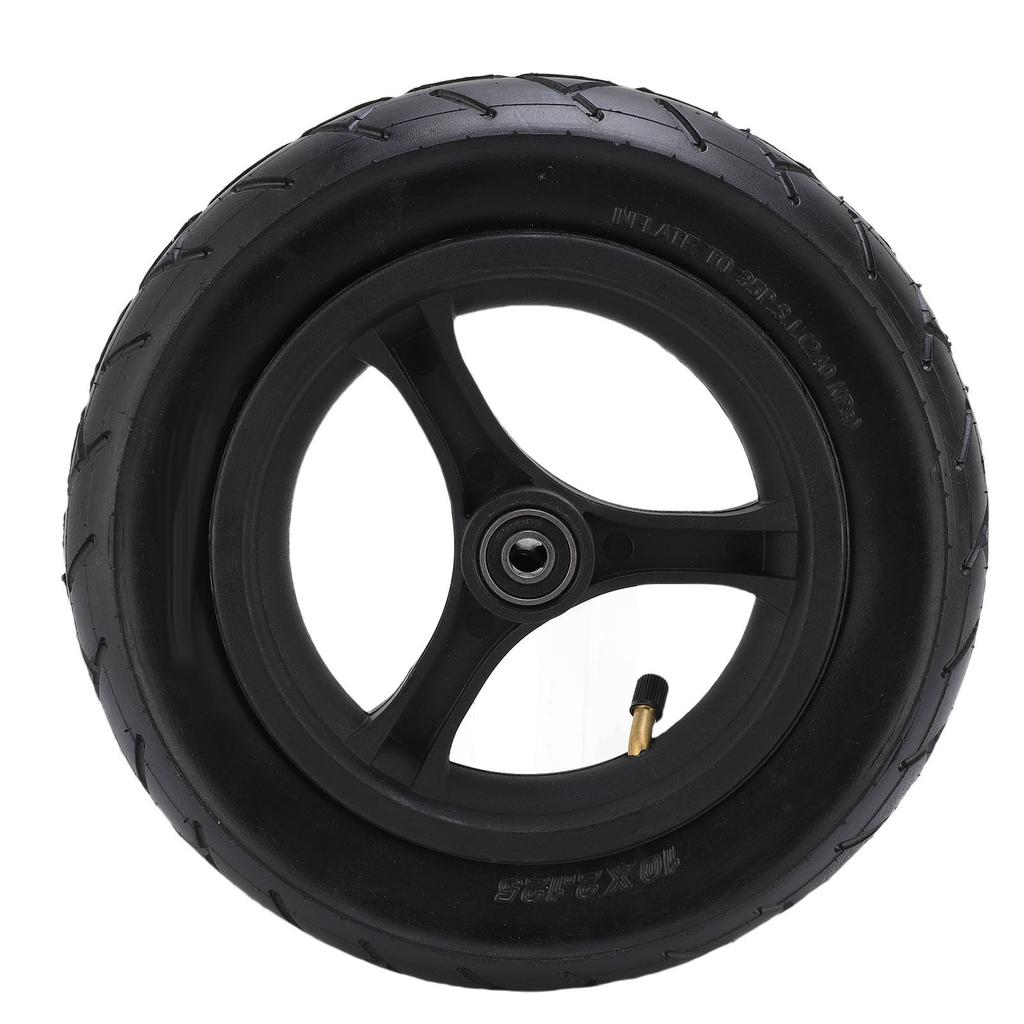 Electric Scooter Replacement Wheel 10 Inch Scooter Rear Wheel Rubber Electric Scooter Auxiliary Wheel Rear Tire for Replacement