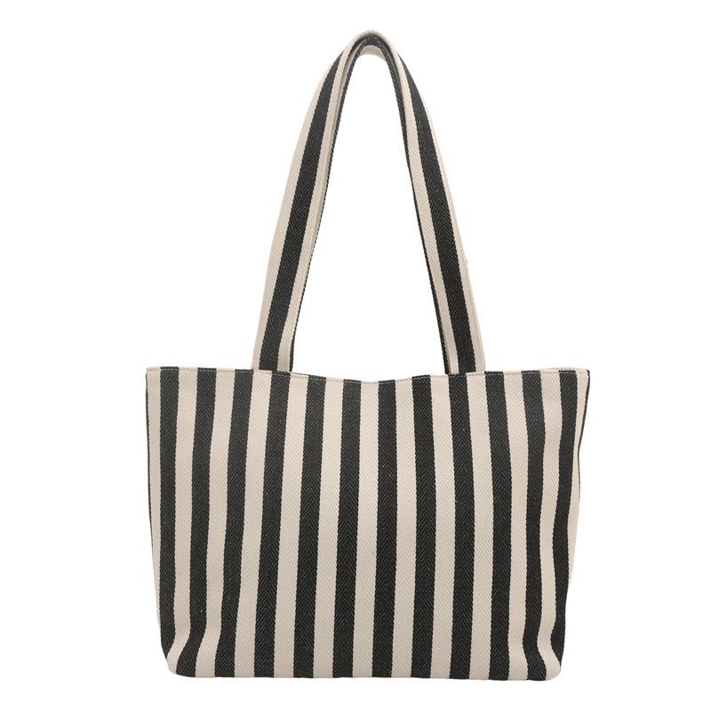 Striped Commuting Lazy Fashion Single-Shoulder Casual Large Capacity Tote Bag