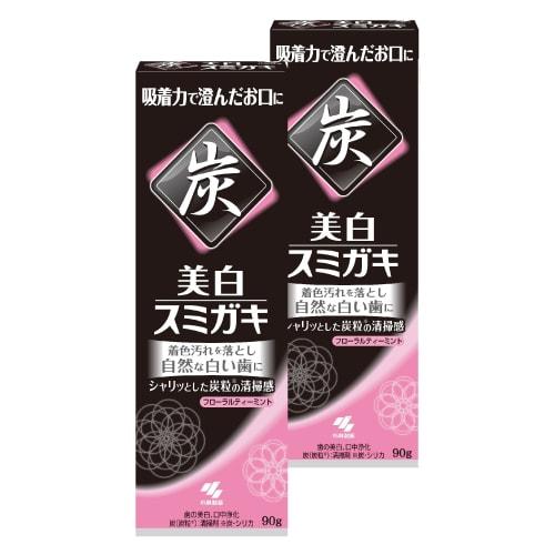 Whitening Toothpaste with Charcoal Granules (Charcoal and Silica) for Whitening Teeth, 90g (x 2)