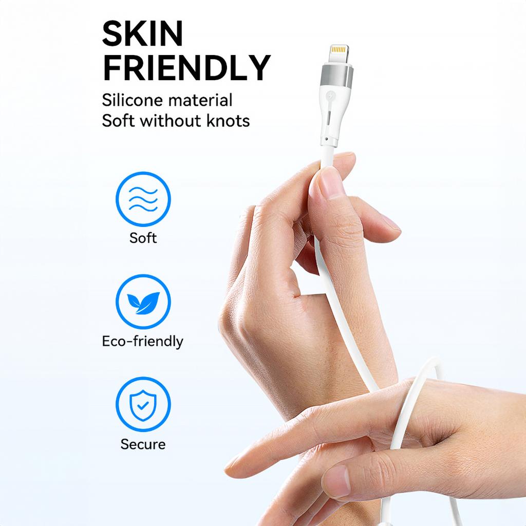 Wozinsky WSTCL2 2m White Lightning/USB-C PD 27W Cable