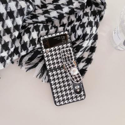 Applicable To Huawei P50Pocket Mobile Phone Case Zflip3 Wrist Strap Bracket Zflip4 Japanese and Korean Anti-drop Protective Case