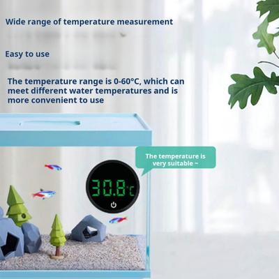 Aquarium Digitale Thermometer LED-scherm Aquarium Thermometer Draadloos Opplakbaar Ontwerp Terrarium Watertemperatuurmeting