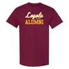 Loyola University Chicago Ramblers Primärlogo Alumni College T-Shirt - Weinrot
