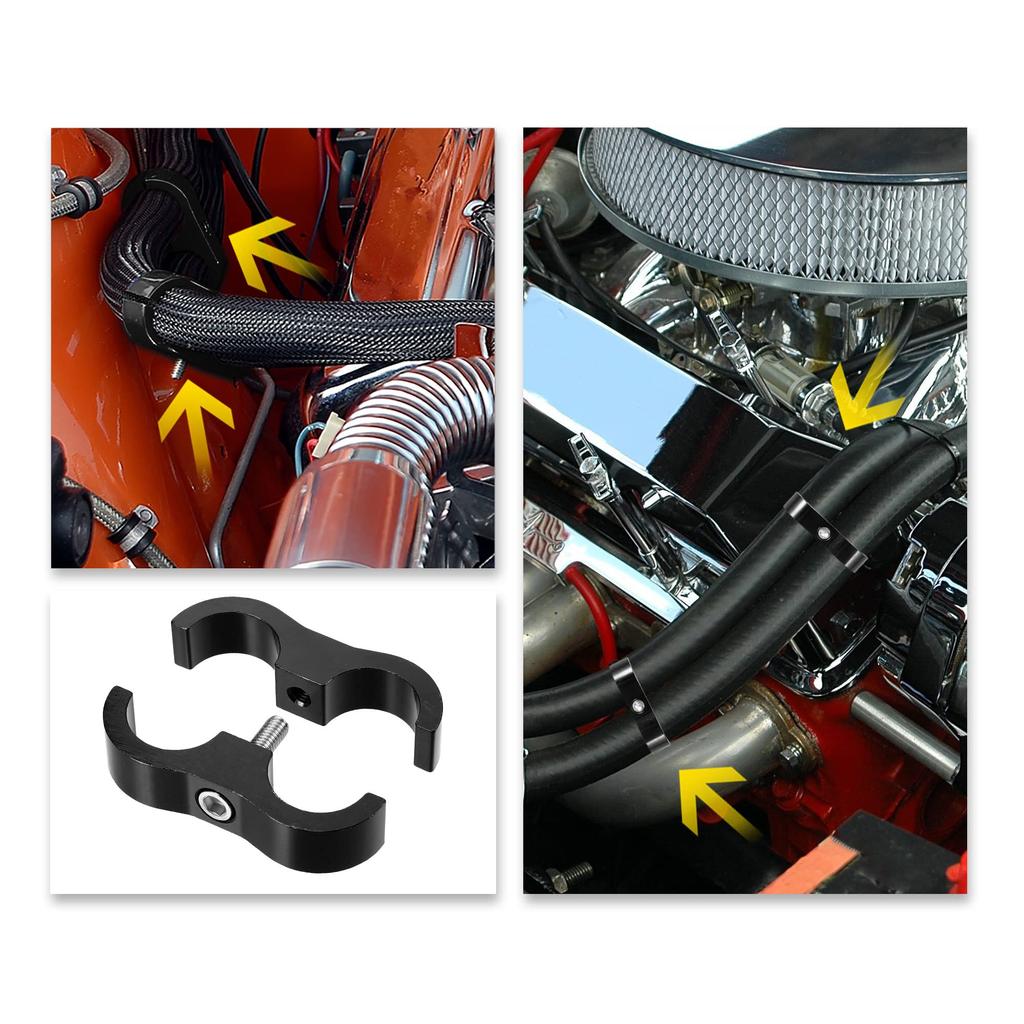 uxcell AN10 Car Hose Separator Clamp Fuel Line Connector for