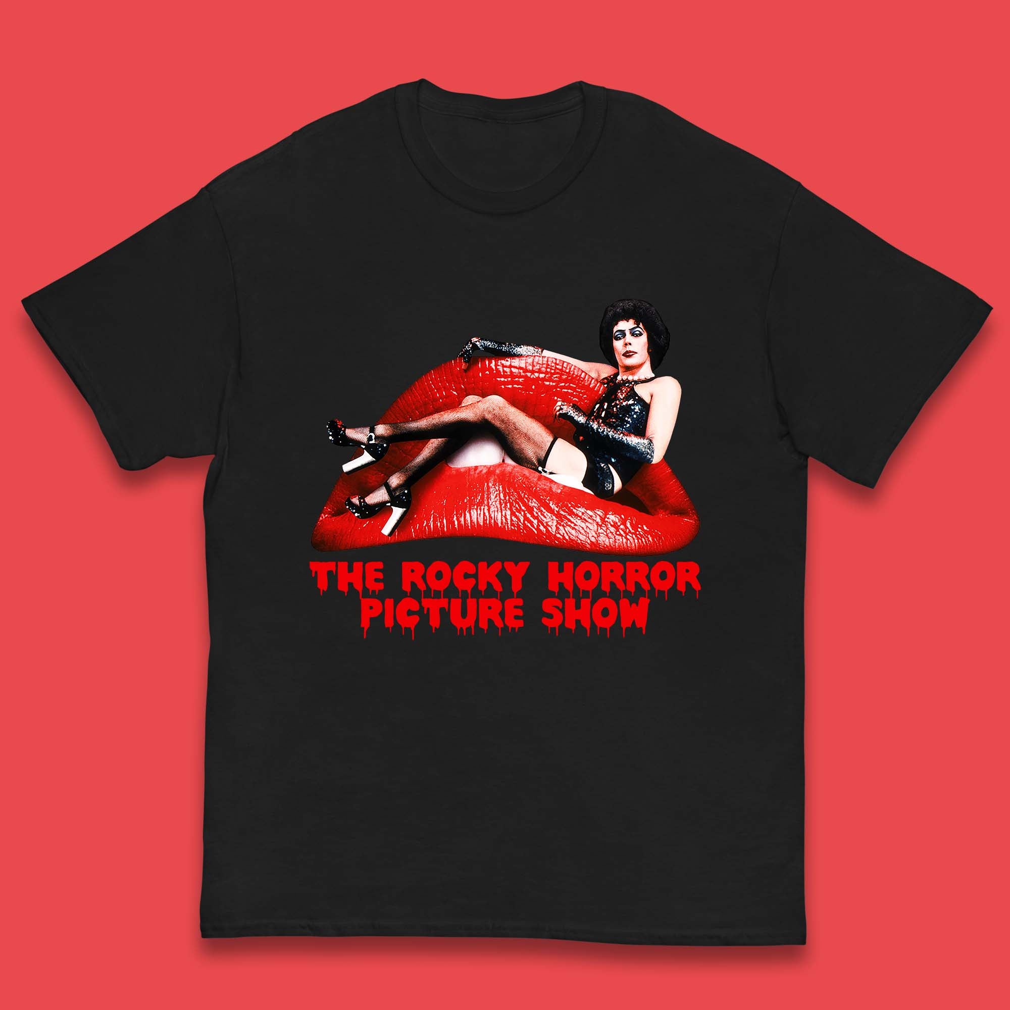 The Rocky Horror Show Halloween Horror Movie Red Lips Kids T Shirt 140