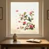 Vögel Blumen Ast Statische Fensteraufkleber, Aquarellvögel auf blühendem Ast Ast Fensteraufkleber, Wiederverwendbare Antikollisions-Doppelseitige Aufkleber für Glas