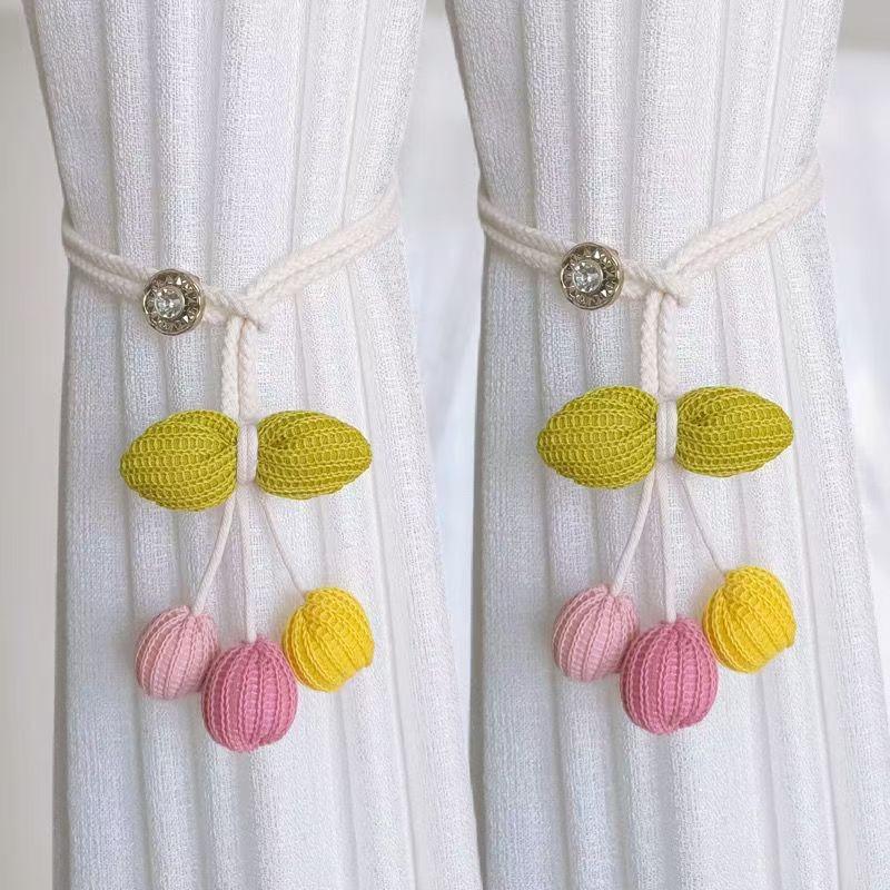 Pumpkin String Pendants, Curtain Ties, Gauze Ties, Fabric Cartoon, Adjustable Hemp Ropes, Cute Accents, Modern