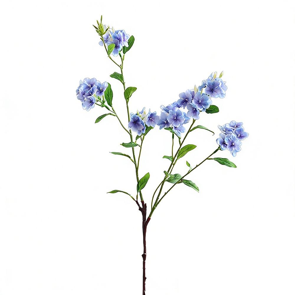 Soft Texture Artificial Blue Snowflake 87CM Length Fake Flower Branches  Party Decor