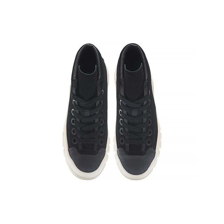 New LiNing LEATHER BOOT Cushioned Slip Resistant Abrasion Resistant High Top Casual Shoes Men's Black AZGS143-2