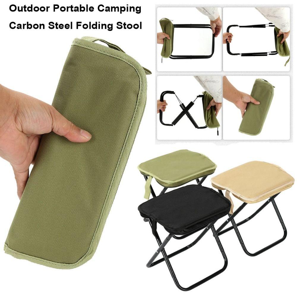 Multifunctional Outdoor Folding Stool Ultra Light Sponge Hiking Stool Seat  For Fishing and Camping