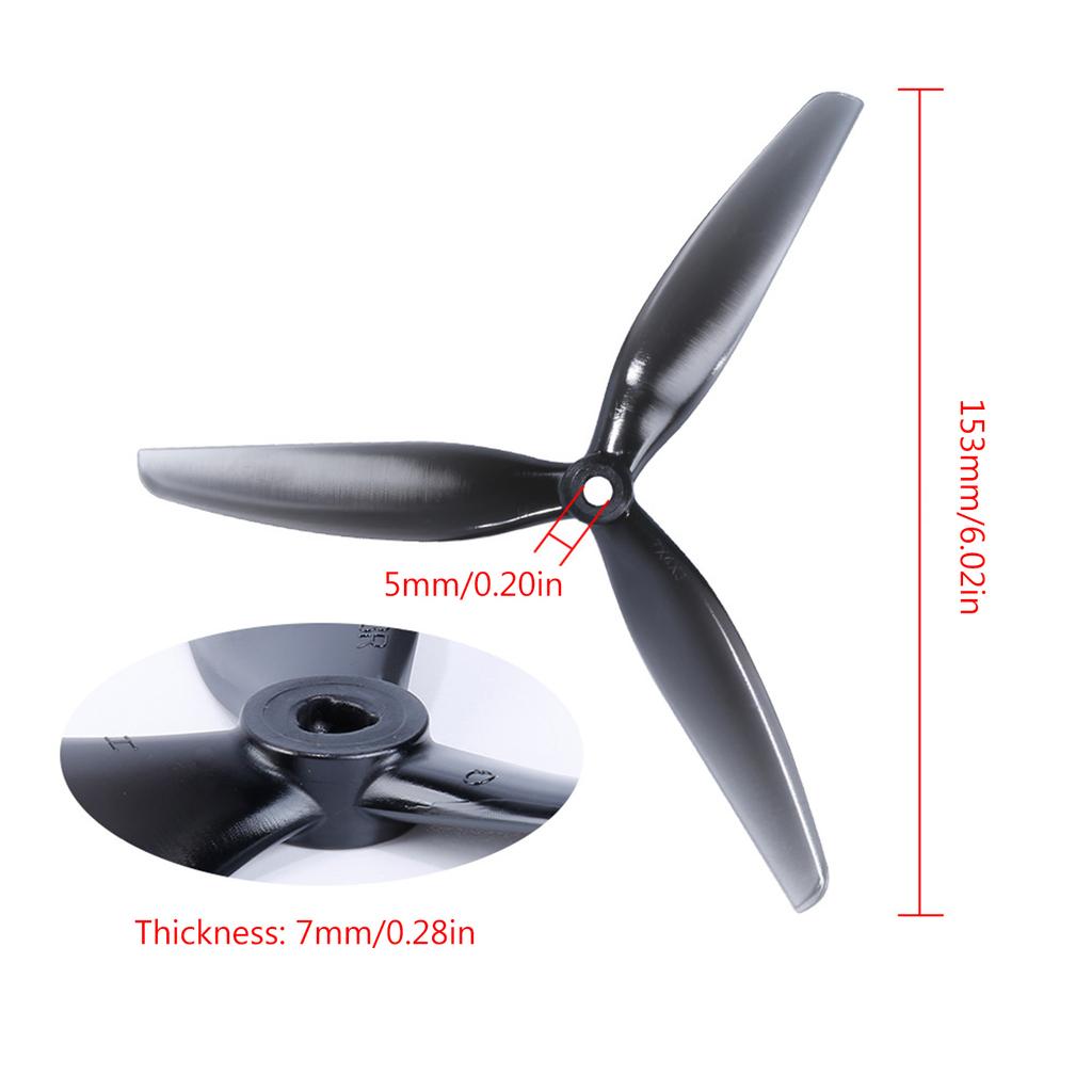 For HQ Prop Lightweight 7 inch Tri-Blade Propellers for Remote Control Aircraft HQ 7x4x3 3-Blades Propeller Set