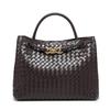 Cross-border Hot ** New Woven Women's Bag Metal Rope Buckle Shoulder Tote Bag Portable Large Capacity Retro Women's Bag