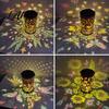 Outdoor Solar Lanterns Decorative Garden Lights Powered Waterproof Metal Floral Patio Pattern