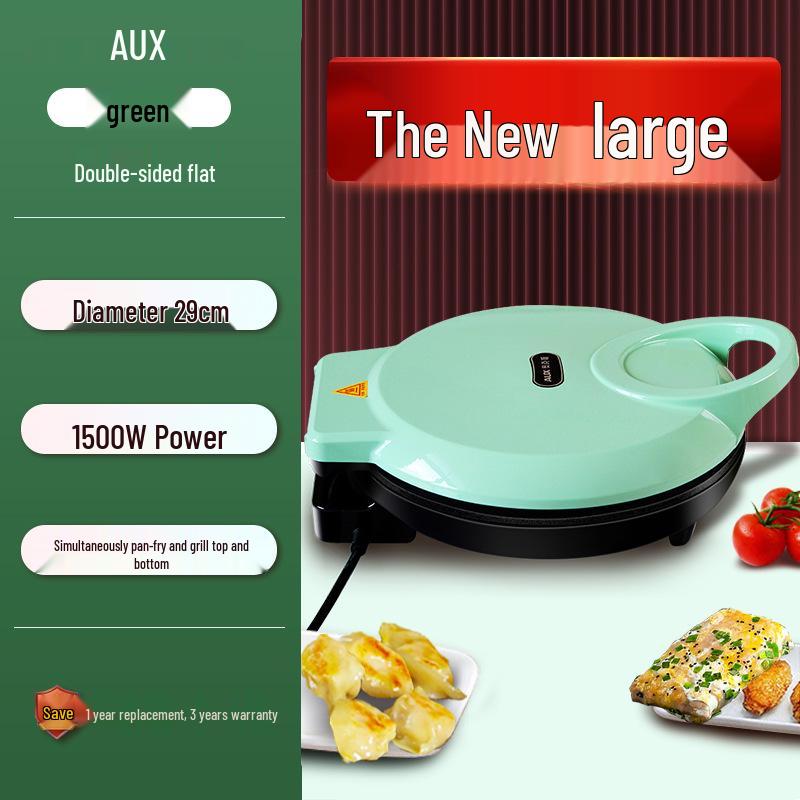 Bistecchiera Elettrica con Riscaldamento a Doppia Faccia e Spegnimento Automatico per Pancake e Crêpes