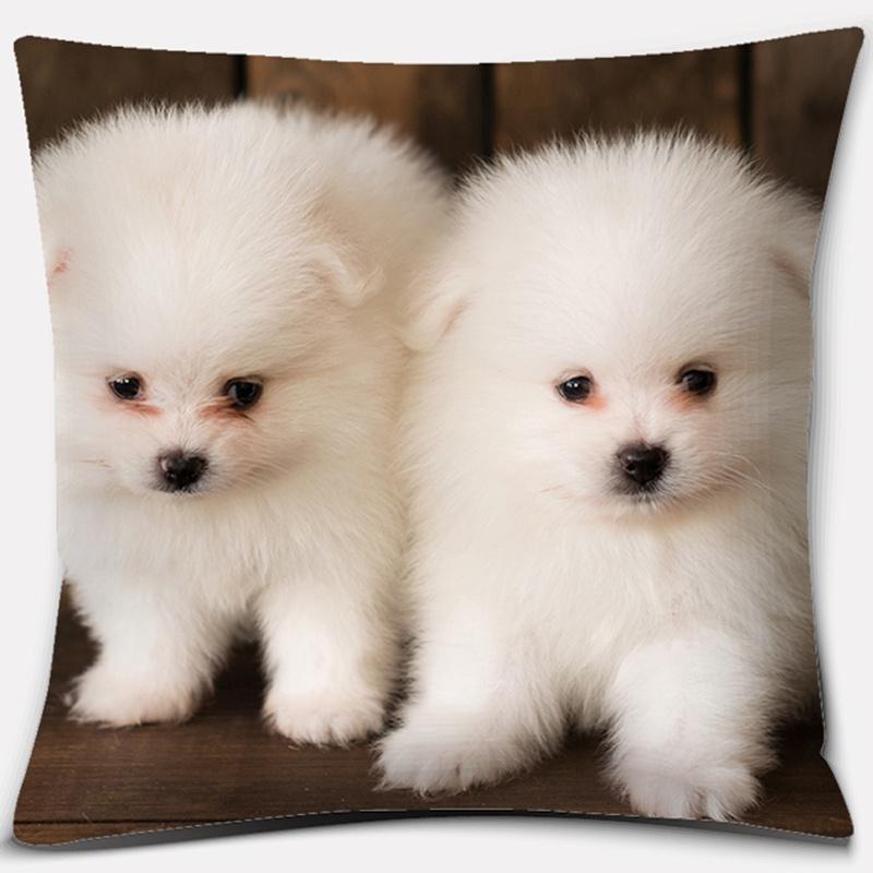 Dog Pattern Square Decorative Pillowcase Living Room Sofa Cushion Pillow  Home Decoration