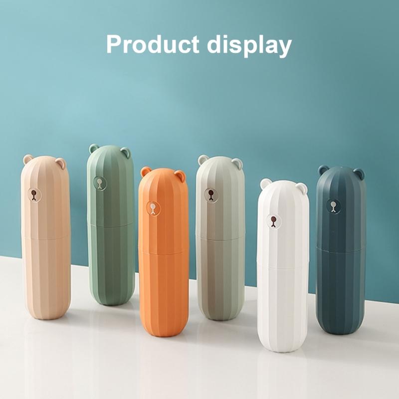 2x Toothbrush Case Travel Toothbrush Container Travel Toothbrush Holder Toothbrush Box for Camping Home Business Trip