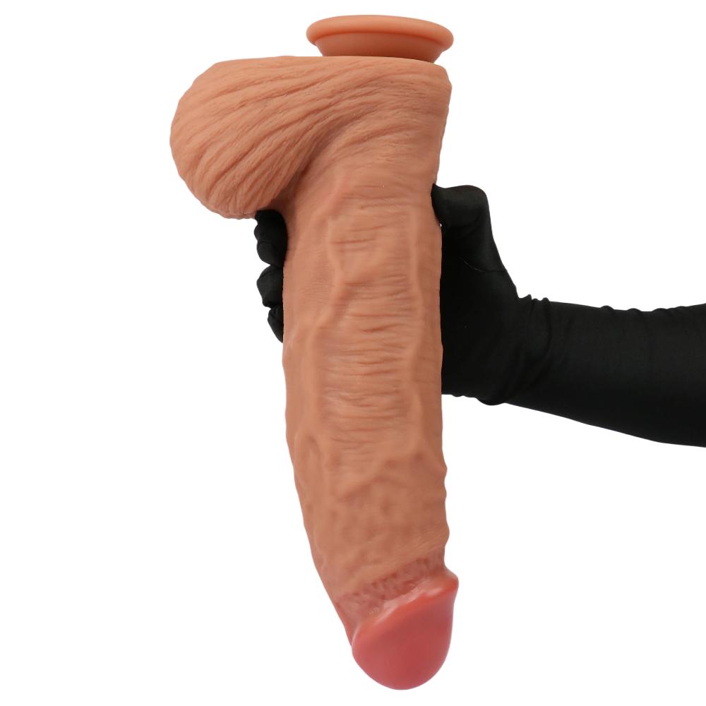 33CM Liquid Silicone Realistic Dildo Huge Thick Soft Penis Adult Sex Toy for Women