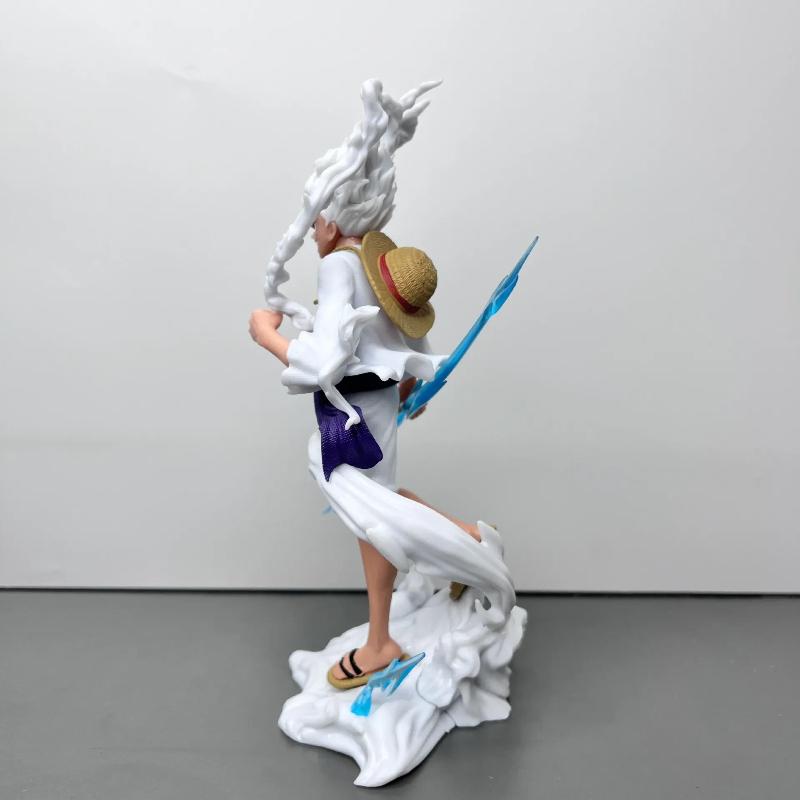 New Personality One Piece White Hair Nika Boy Simple Cartoon Anime Peripheral Statue Model Collectible Figure Ornament Toy Gift