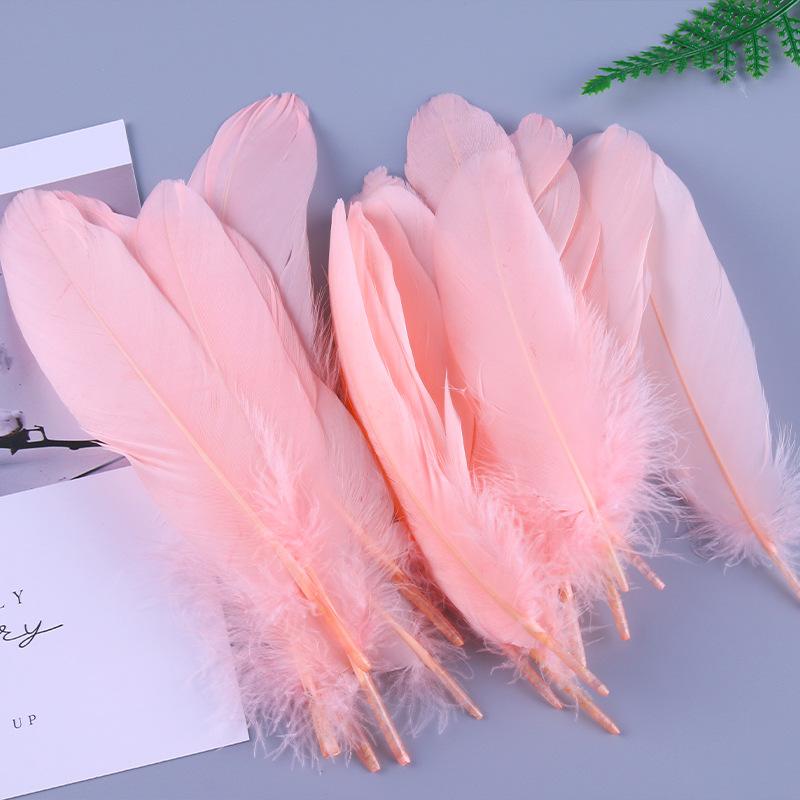 50Pcs Shellfish Feather Goose Feather Diy Handmade Jewelry Accessories Handicrafts Cat Toys Decorative Feathers