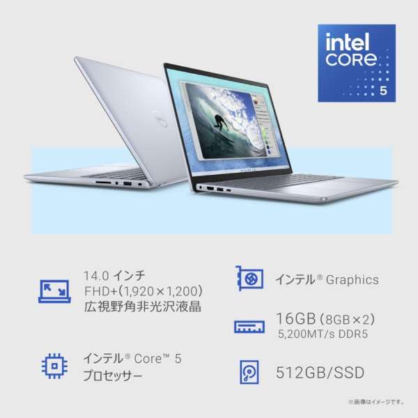 Dell Inspiron 14 5440 Core 5 120U 16GB 512GB Microsoft Office Home Business Windows Ice Spring 2025 Model 14-inch Laptop, Processor, Memory, SSD, &