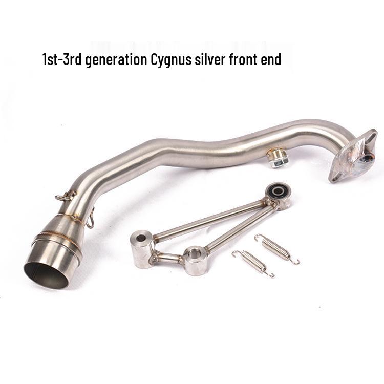 Front Titanium Alloy Exhaust Pipe for Scooter Cygnus 125, 6th Gen 123, and BWS125