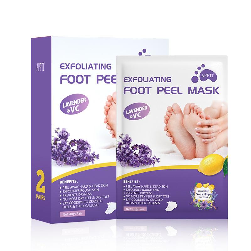 Lavender Exfoliating Foot Mask To Remove Dead Skin, Nourish Feet and Whiten Skin