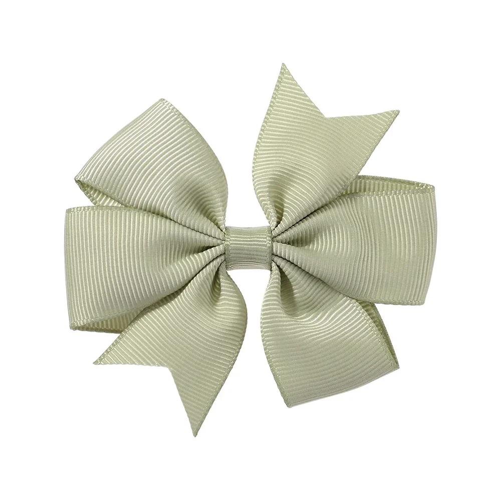 2/4/10 piezas 3'' Lazos de Cinta Sólida Pinzas para el Cabello para Bebés Niñas Lazos Hechos a Mano Pasadores Pasadores Accesorios para el Cabello para Niños