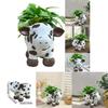 Adorable Modern Simple Cow Resin Succulent Planter Pot For Indoor And Outdoor Decor
