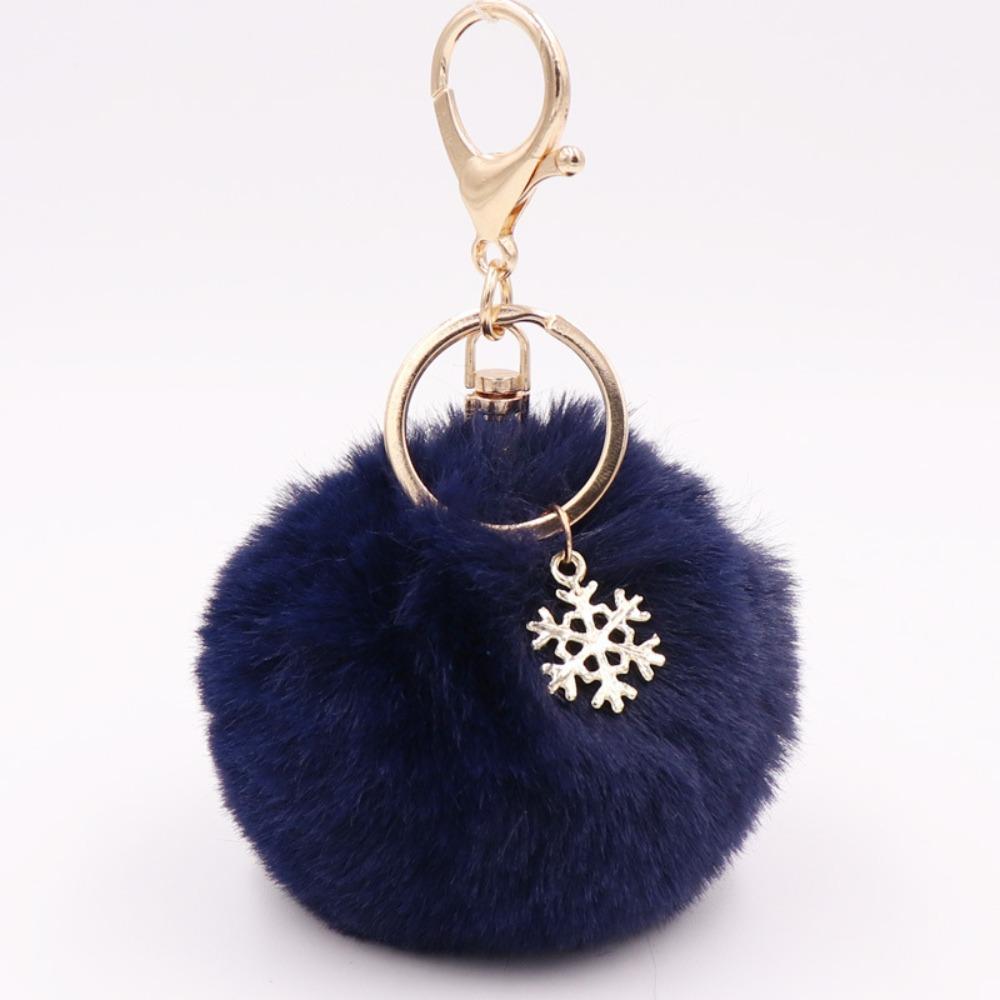 Bag Charm Pompom Pendant Fluffy Plush Ball Keyring Fashion Fur Ball Key Chain  Women Girls