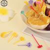 Candy Fruit Fork Food Grade Plastic Mini Cartoon Kids Cake Fruit Toothpick Bento Lunch Bento Accessories Party Decoration Supply