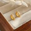 925 Sterling Silver Double Row CZ Huggie Hoop Earrings for Women, Sparkling Cubic Zirconia Gold Plated Small Hoop Earrings,