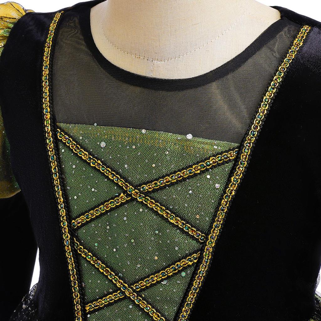 Halloween Girls Dress Printed Dress Witch Role Play Cosplay Costume Masquerade Costume