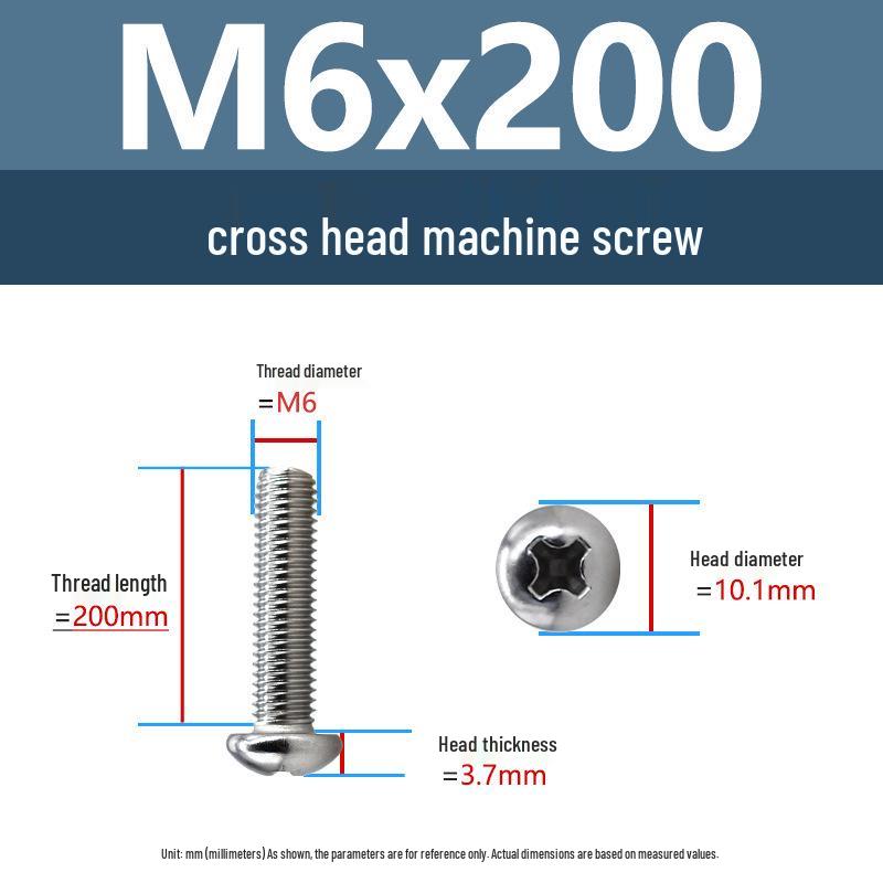 Yigu Direct 304 Edelstahl Kreuzschlitz Senkkopfschrauben M6-M10 Maschinengewinde