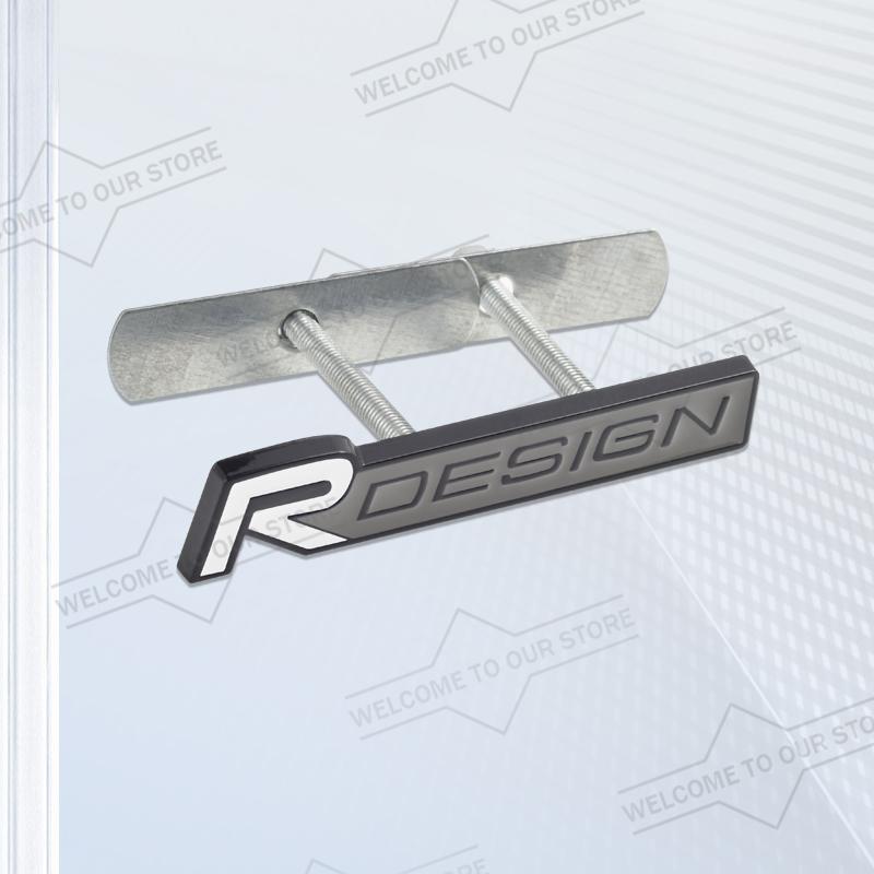 Car Styling Body Trunk 3D Metal R Design Emblem Grille Badge Stickers Decal For Volvo S60 S80 S90 XC90 XC60 XC40 V50 V70 V60 S40