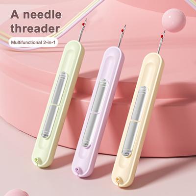 Enfile-aiguille enfichable 2 en 1, outil de retrait de fil et enfile-aiguille extensible et portable