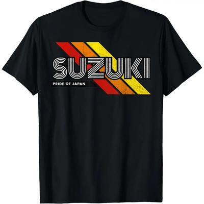 Suzuki Motorcycle Club, Short-sleeved Motorcycle T-shirt, Pure Cotton Motorcycle Sound, Summer Street Style Streetwear Trendy Cotton