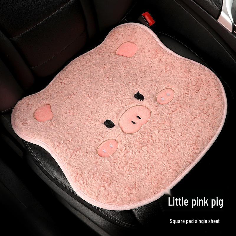 Car Seat Cushion - Thick Plush Winter Rear Seat Cover, Warm & Cute Design