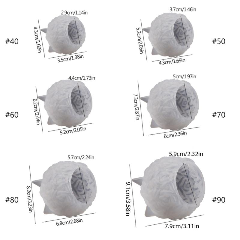 Large Silicone Candle Mold for DIY Flower Rose-Ball Shape Scented Candle Wax Mold Handmade Plaster Resin Soap Craft Mold